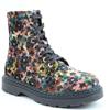 HEAVENLY FEET WOMENS ZIP LACE ANKLE BOOT - AUTUMN GOLD VELOUR